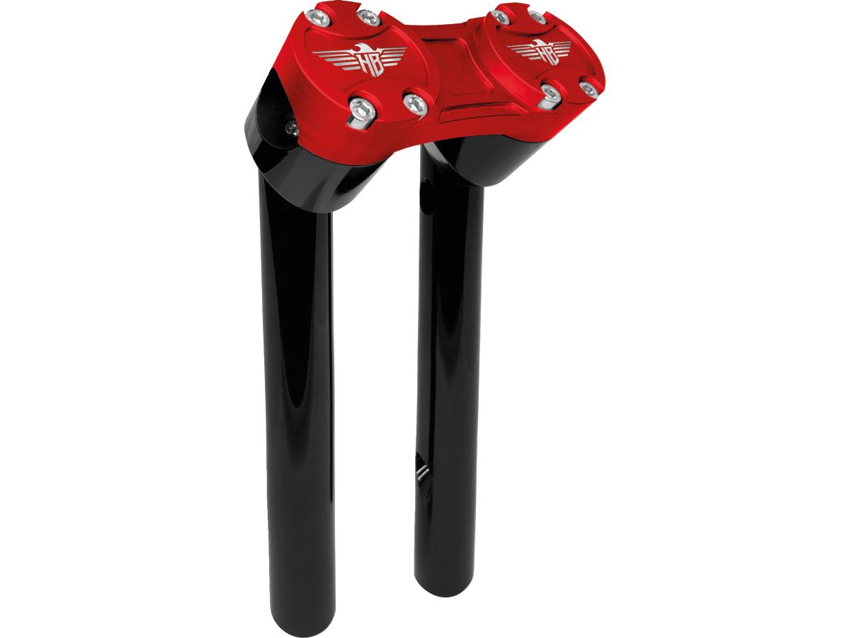 Heinz Bikes 10" Clubstyle Pullback Risers With Red Clamp Black 1" Heinz Bikes Default Title