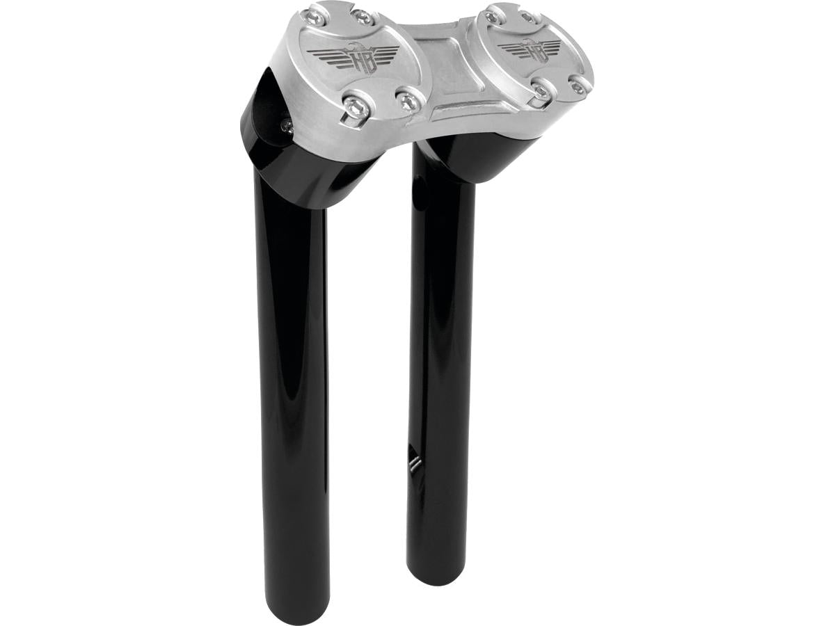 Heinz Bikes 10" Clubstyle Pullback Risers With Silver Clamp Black 1" Heinz Bikes Default Title