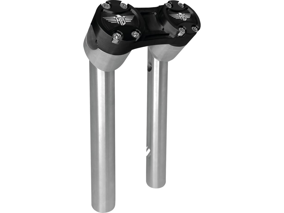Heinz Bikes 10" Clubstyle Pullback Risers With Black Clamp Silver 1" Heinz Bikes Default Title
