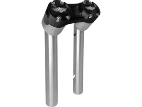 Heinz Bikes 10" Clubstyle Pullback Risers With Black Clamp Silver 1" Heinz Bikes Default Title