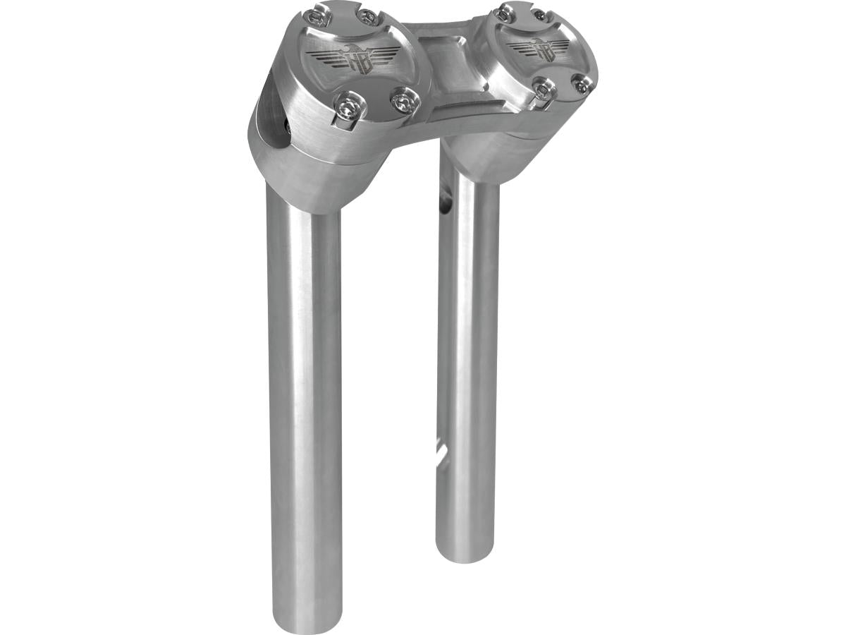 Heinz Bikes 10" Clubstyle Pullback Risers With Silver Clamp Silver 1" Heinz Bikes Default Title