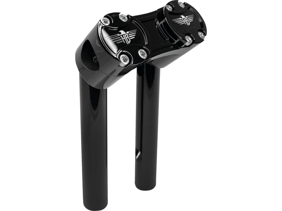 Heinz Bikes 6" Clubstyle Pullback Risers With Black Clamp Black 1 1/4" Heinz Bikes Default Title