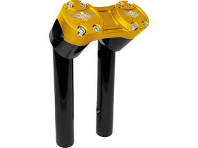 Heinz Bikes 6" Clubstyle Pullback Risers With Gold Clamp Black 1 1/4" Heinz Bikes Default Title
