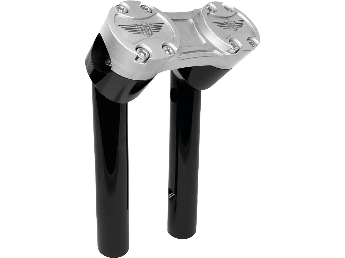 Heinz Bikes 6" Clubstyle Pullback Risers With Silver Clamp Black 1 1/4" Heinz Bikes Default Title