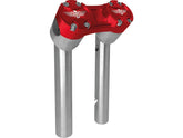 Heinz Bikes 8" Clubstyle Pullback Risers With Red Clamp Silver 1 1/4" Heinz Bikes Default Title