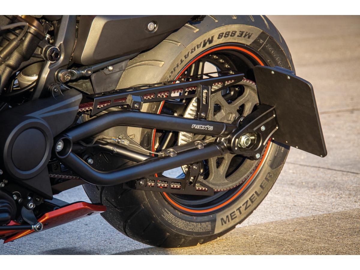 Ricks Motorcycles Side Mount License Plate Kit For Sportster S German Size 180x200mm Black Powder Coated Ricks Motorcycles