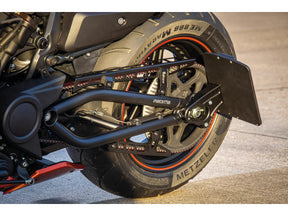 Ricks Motorcycles Side Mount License Plate Kit For Sportster S German Size 180x200mm Black Powder Coated Ricks Motorcycles