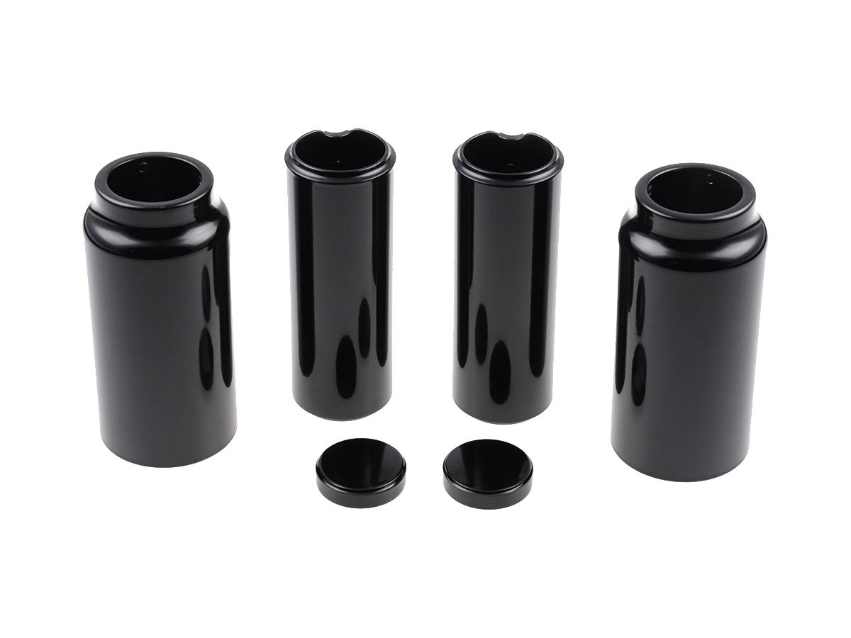 Cult Werk 6 Piece Fork Covers With Lower Fork Aluminum Covers Long Version, Plain, Relocated Oem Headlamp Mask And Front Turn Signal Position Gloss Black Powder Coated Cult Werk Default Title
