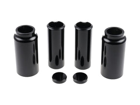 Cult Werk 6 Piece Fork Covers With Lower Fork Aluminum Covers Long Version, Plain, Relocated Oem Headlamp Mask And Front Turn Signal Position Gloss Black Powder Coated Cult Werk Default Title