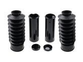 Cult Werk 6 Piece Fork Covers With Lower Fork Rubbers Long Version, Plain, Relocated Oem Headlamp Mask And Front Turn Signal Position Black Gloss Powder Coated Cult Werk Default Title