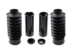 Cult Werk 6 Piece Fork Covers With Lower Fork Rubbers Long Version, Plain, Relocated Oem Headlamp Mask And Front Turn Signal Position Black Gloss Powder Coated Cult Werk Default Title