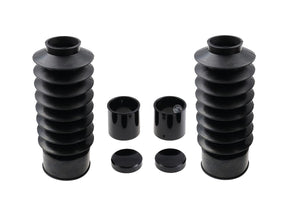 Cult Werk 6 Piece Fork Covers With Lower Fork Rubbers Short Version, Plain, With Oem Headlamp Mask And Relocated Oem Front Turn Signals Black Gloss Powder Coated Cult Werk Default Title