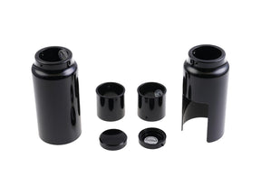 Cult Werk 6 Piece Fork Covers With Lower Fork Aluminum Covers Short Version, With Cult Werk Logo, With Oem Headlamp Mask And Relocated Oem Front Turn Signals Gloss Black Powder Coated Cult Werk Default Title
