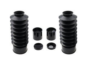 Cult Werk 6 Piece Fork Covers With Lower Fork Rubbers Short Version, With Cult Werk Logo, With Oem Headlamp Mask And Relocated Oem Front Turn Signals Black Gloss Powder Coated Cult Werk