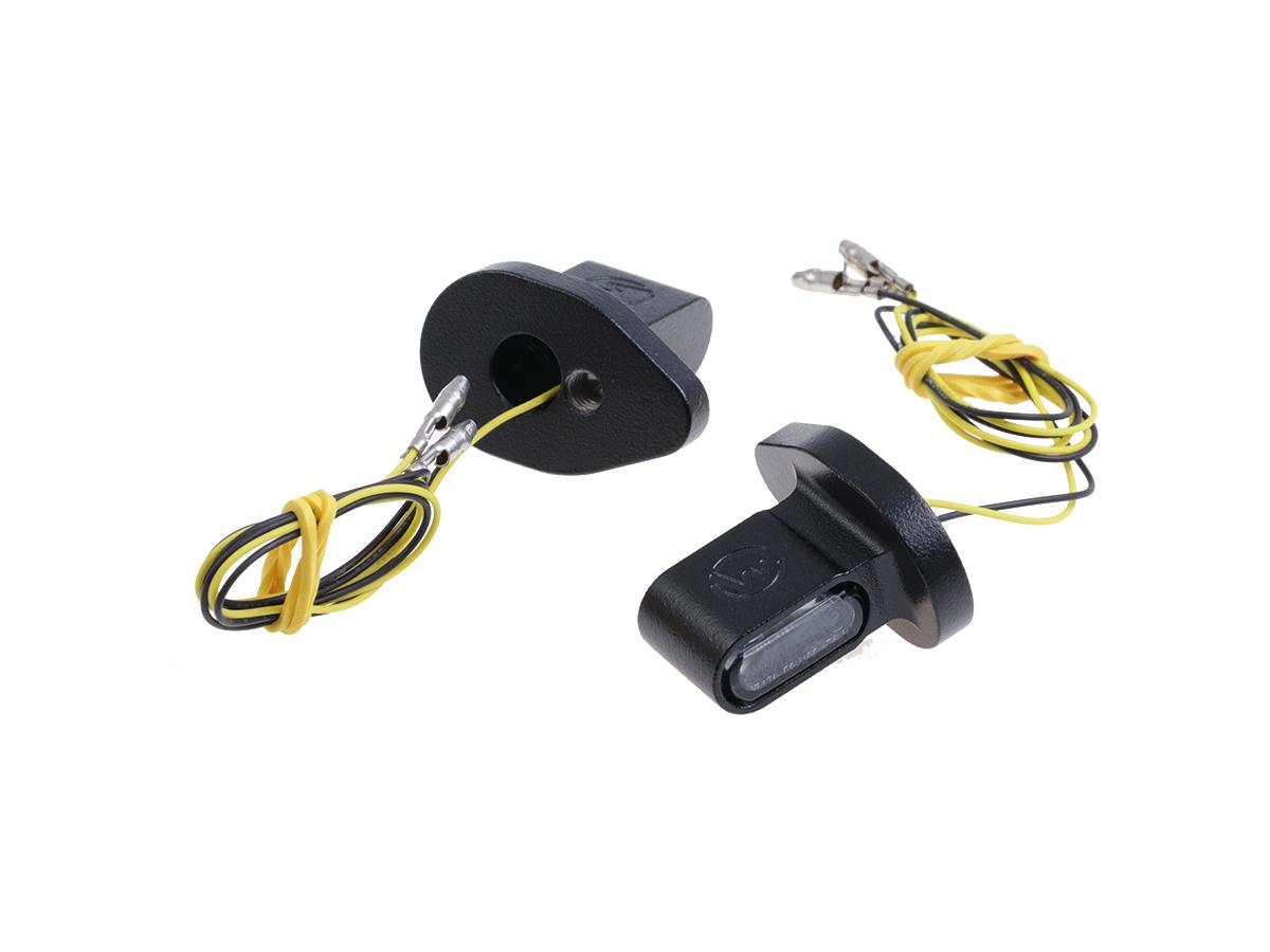 Cult Werk Shorty Front Turn Signal With Bracket Set For Indian Scout Black Smoke Led Cult Werk Default Title