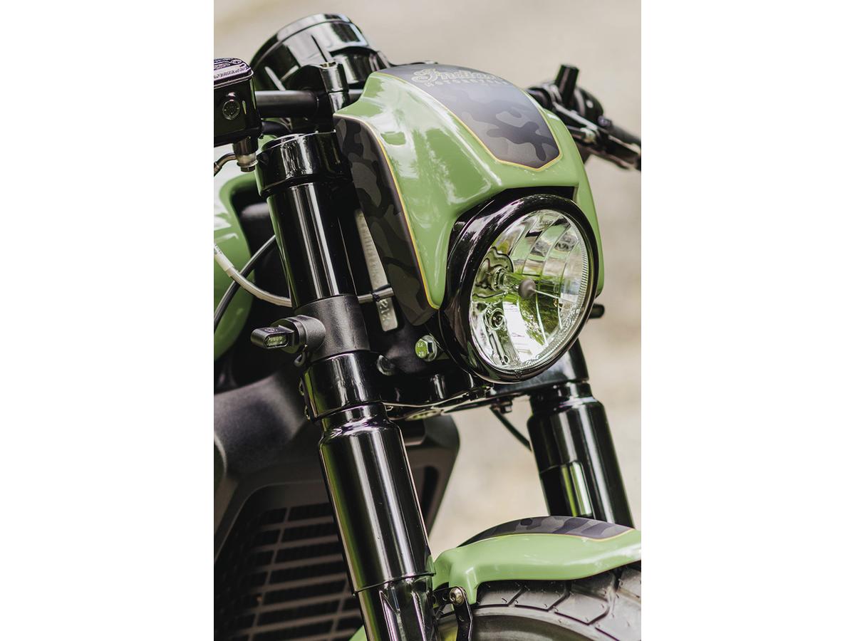 Cult Werk Shorty Front Turn Signal With Bracket Set For Indian Scout Black Smoke Led Cult Werk