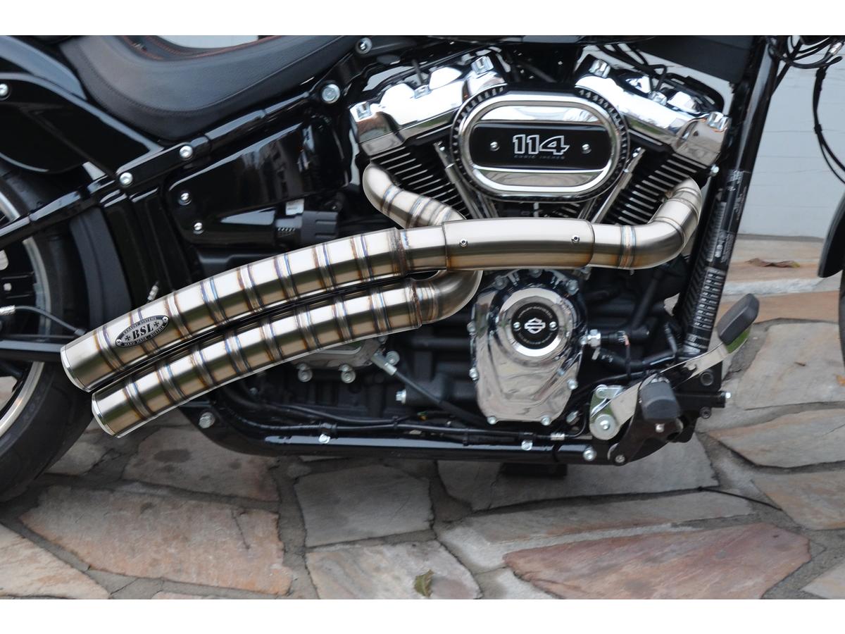 Bsl Rainbow Down Under Snake On The Road Exhaust System , Raw Smooth Heat Shield, Polished Smooth End Cap, Outline 70 Mm Bsl Default Title