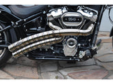 Bsl Rainbow Down Under Snake On The Road Exhaust System , Raw Smooth Heat Shield, Polished Smooth End Cap, Outline 70 Mm Bsl Default Title