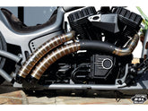 Bsl Rainbow V2 Snake On The Road Exhaust System , Black Hole Heat Shield, Black Smith And Listen End Cap, Outline 2,5" Bsl Default Title