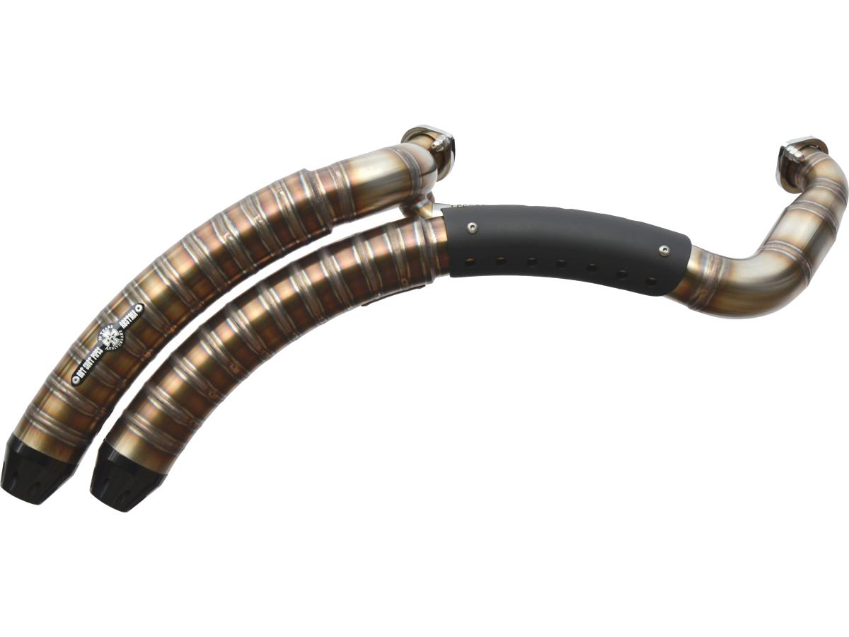 Bsl Rainbow V2 Snake On The Road Exhaust System , Black Hole Heat Shield, Black Smith And Listen End Cap, Outline 2,5" Bsl