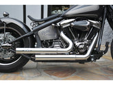 Bsl Top Chopp Staggered Forward Control Exhaust System , Without Heat Shield, Polished Smooth End Cap, Black 2,5" Bsl Default Title