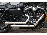 Bsl Top Chopp Staggered Exhaust System , Without Heat Shield, Polished Smooth End Cap, Polished 2,5" Bsl Default Title