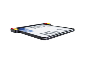 Heinz Bikes All Inn 2.0 License Plate Base Plate Turn Signal/Brake Light/Taillight And License Plate Light, France Size 130x210mm Black Anodized Heinz Bikes