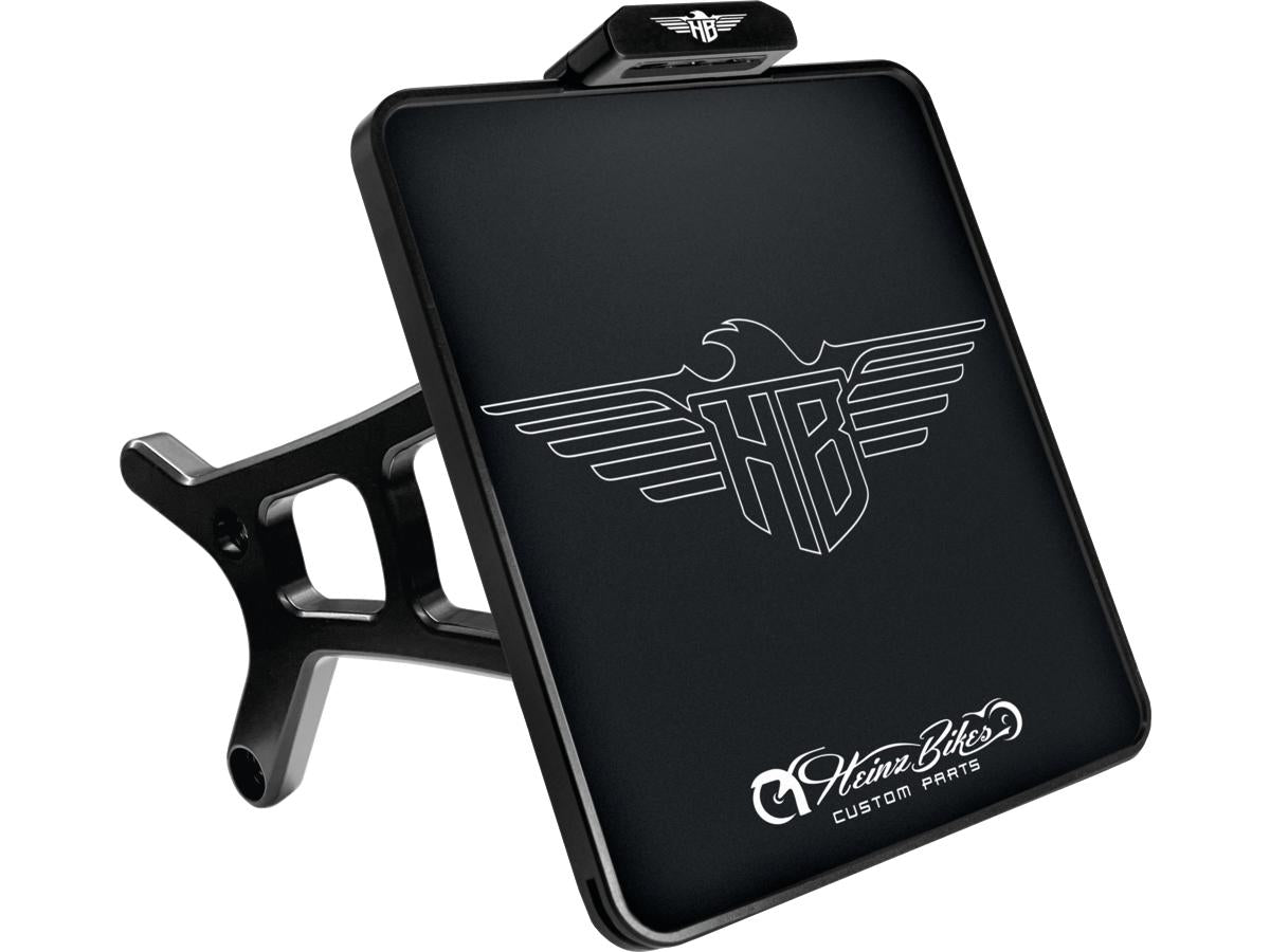 Heinz Bikes Side Mount License Plate Kit Swiss Specification 180x140mm Black Anodized Heinz Bikes Default Title