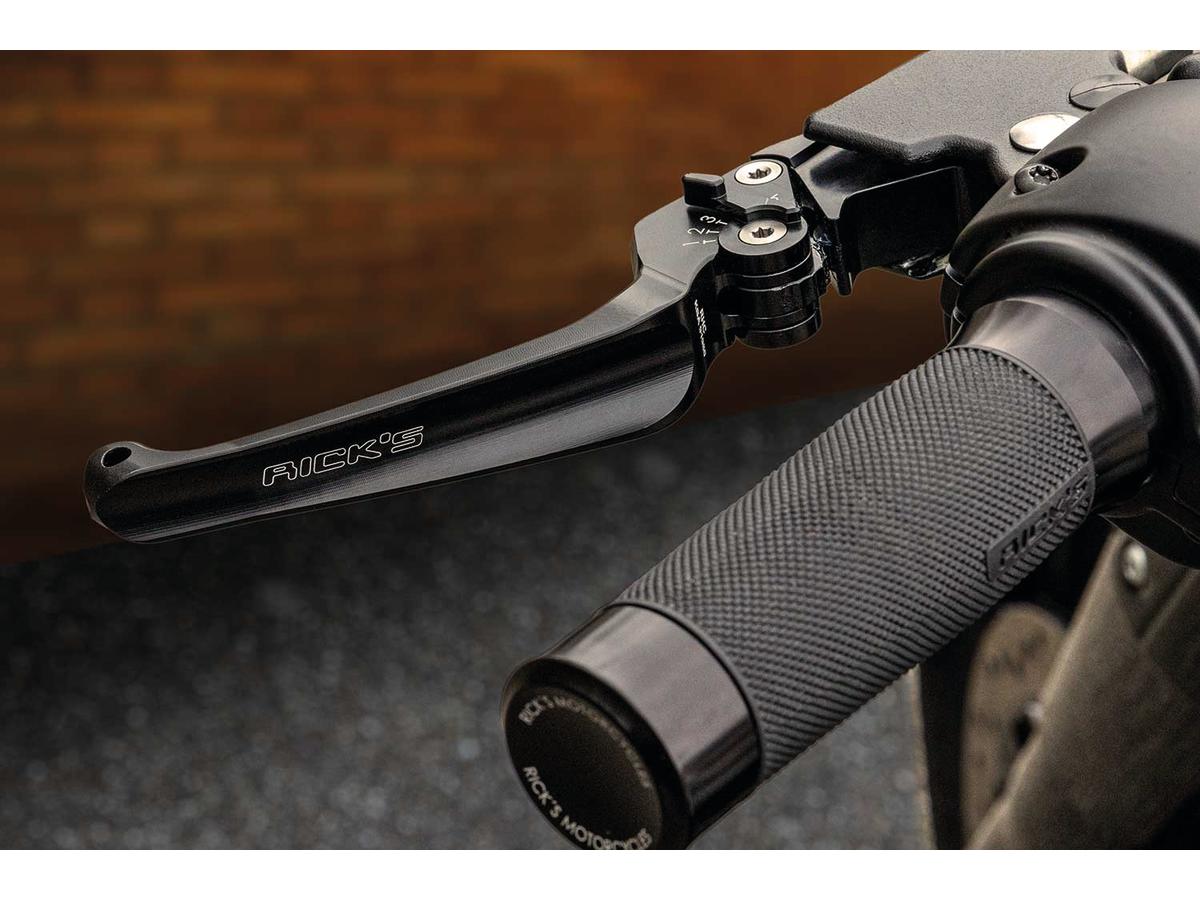 Ricks Motorcycles Classic Adjustable Brake And Clutch Lever Kit Black Anodized Cable Clutch Ricks Motorcycles