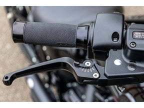 Ricks Motorcycles Classic Adjustable Brake And Clutch Lever Kit Black Anodized Cable Clutch Ricks Motorcycles