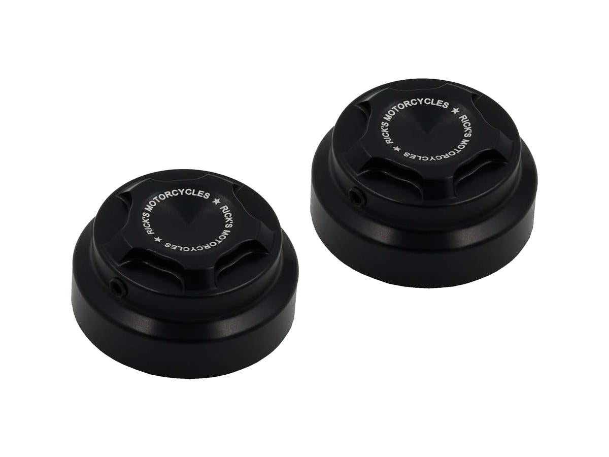 Ricks Motorcycles Premium Nut Covers For Nightster With Ricks Logo And Fits For Hex Head Screws With Size 15 Black Ricks Motorcycles Default Title