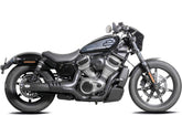 V Performance Single Slip On Muffler Set Black Cut Revolver End Cap Black Ceramic Coated V Performance Default Title