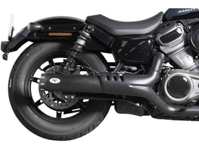 V Performance Single Slip On Muffler Set Black Cut Revolver End Cap Black Ceramic Coated V Performance