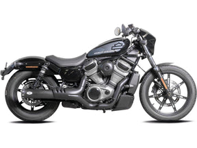 V Performance Single Slip On Muffler Set Black Cut Revolver End Cap Black Ceramic Coated V Performance Default Title