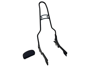 Motherwell 23" Quick Release Sissy Bar With Pad Gloss Black Powder Coated Motherwell