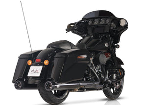 V Performance Double Slip On Muffler Set Endcap Double Ring Black Ceramic Coated V Performance
