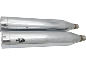 V Performance Double Slip On Muffler Set Endcap Revolver Chrome V Performance Default Title