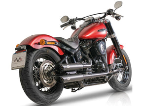 V Performance Double Slip On Muffler Set Endcap Slash Cut Chrome V Performance