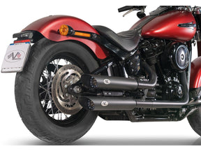 V Performance Double Slip On Muffler Set Endcap Slash Cut Chrome V Performance