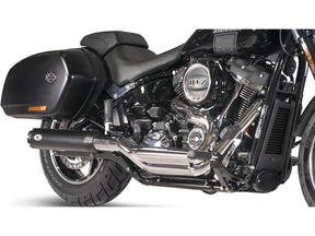 V Performance Single Slip On Muffler Set Black Cut Revolver End Cap Black Ceramic Coated V Performance
