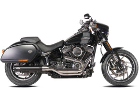 V Performance Single Slip On Muffler Set Black Cut Revolver End Cap Black Ceramic Coated V Performance Default Title
