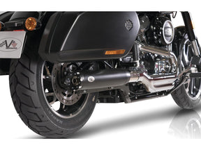 V Performance Single Slip On Muffler Set Black Cut Revolver End Cap Black Ceramic Coated V Performance