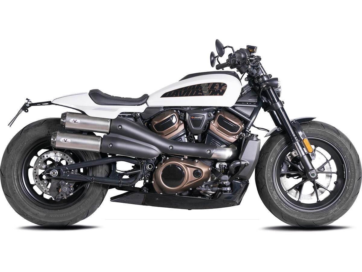 V Performance 2 In 2 Muffler Set For Sportster S Models Endcap Tracker Carbon Satin V Performance Default Title