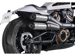 V Performance 2 In 2 Muffler Set For Sportster S Models Endcap Tracker Carbon Satin V Performance