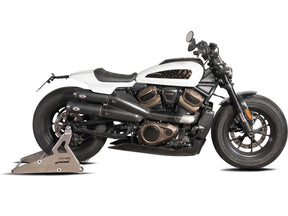V Performance 2 In 2 Muffler Set For Sportster S Models Endcap Tracker Carbon Black Ceramic Coated V Performance