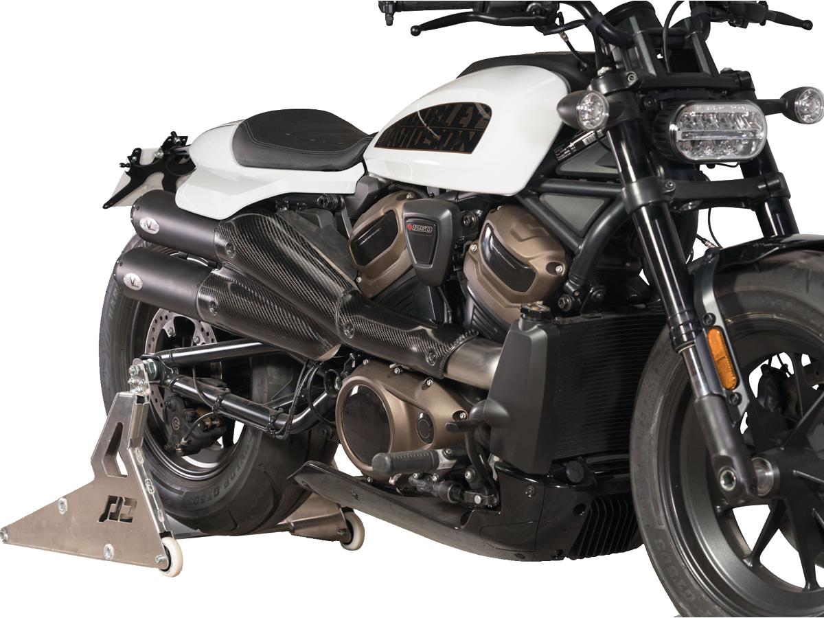 V Performance 2 In 2 Muffler Set For Sportster S Models Endcap Tracker Carbon Black Ceramic Coated V Performance
