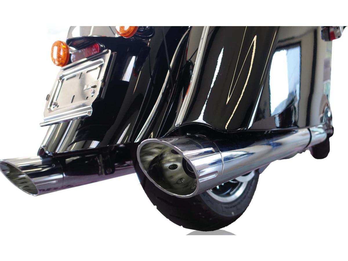 V Performance Double Slip On Muffler Set Endcap Banger Chrome V Performance