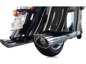 V Performance Double Slip On Muffler Set Endcap Banger Chrome V Performance