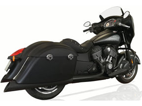 V Performance Double Slip On Muffler Set Endcap Banger Black Ceramic Coated V Performance