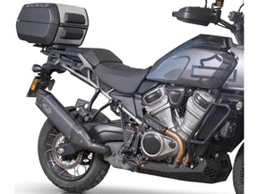 V Performance Single Slip On Muffler For Pan America Models Carbon Fiber Endcap Black Ceramic Coated V Performance